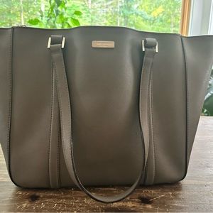 Kate Spade tote bag, Grey, can hold ridiculous amount of things! Great work bag!